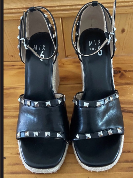 Mix No. 6 Shoes - Mix No. 6 Dreamm Espadrille Sandals, Women's Size 8 M Black New without box